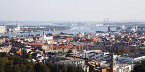 Photograph taken from the top of the Aalborg tower in Denmark.